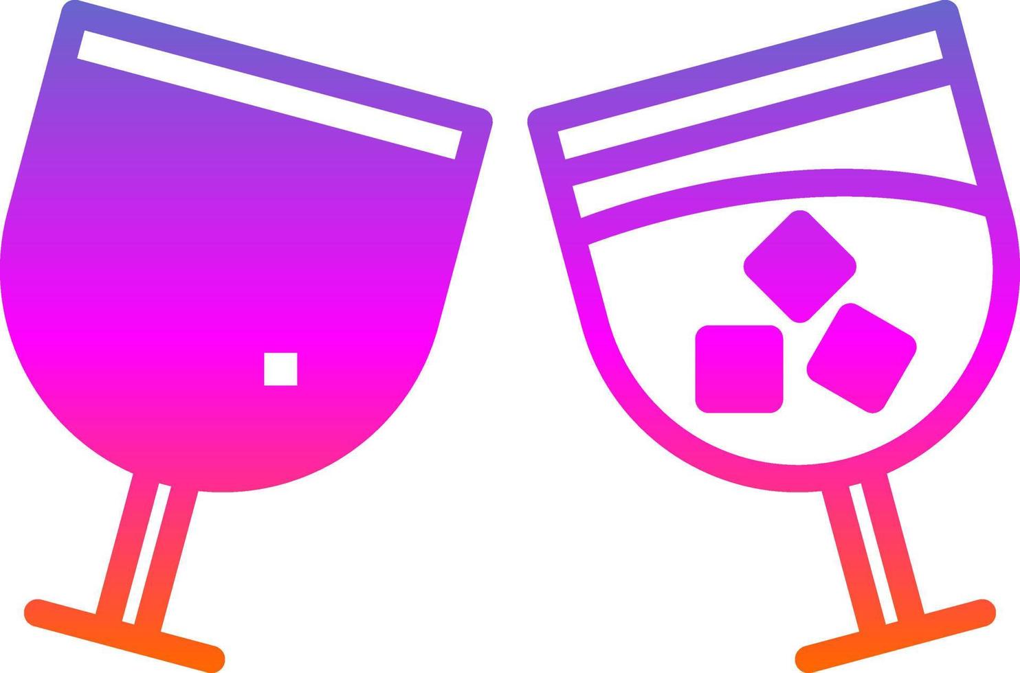 diseño de icono de vector de vasos de bebida
