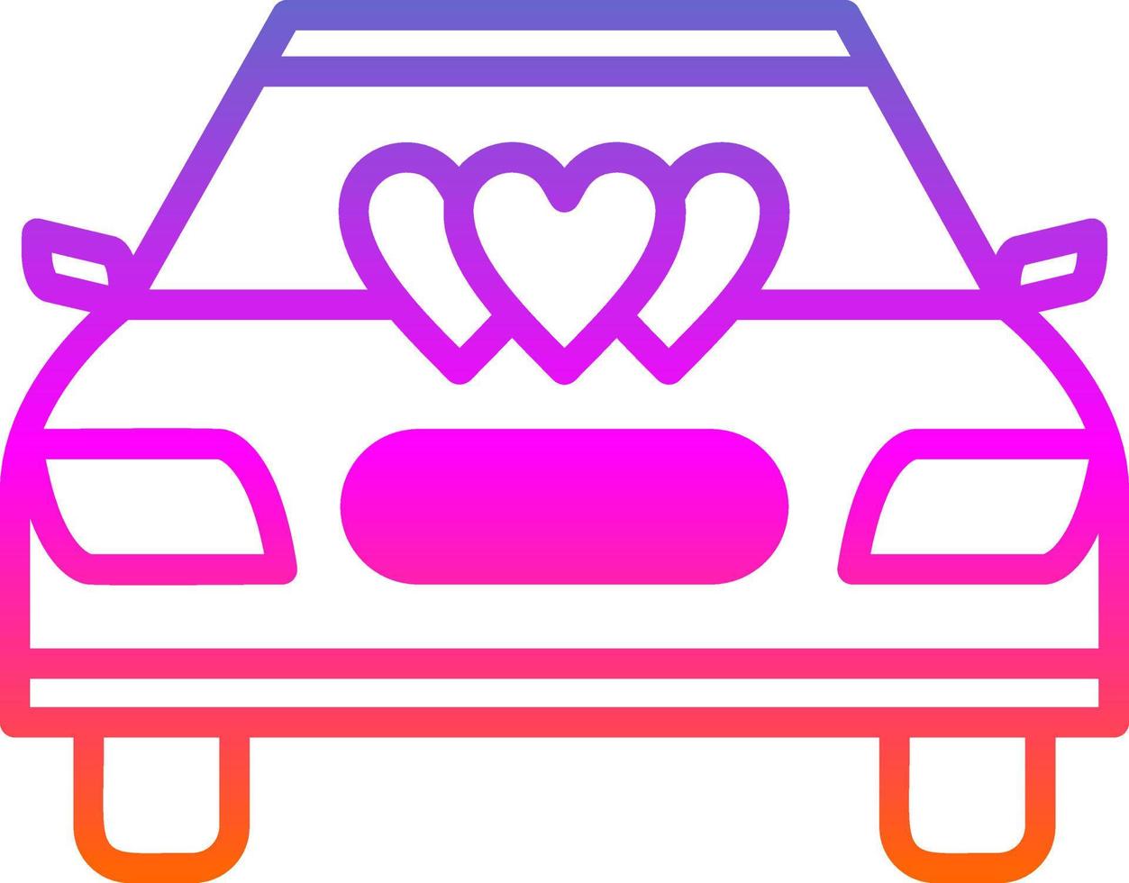 diseño de icono de vector de coche de boda