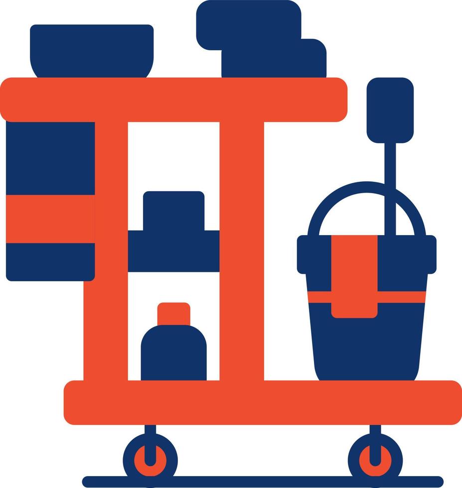 Cleaning Cart Creative Icon Design vector