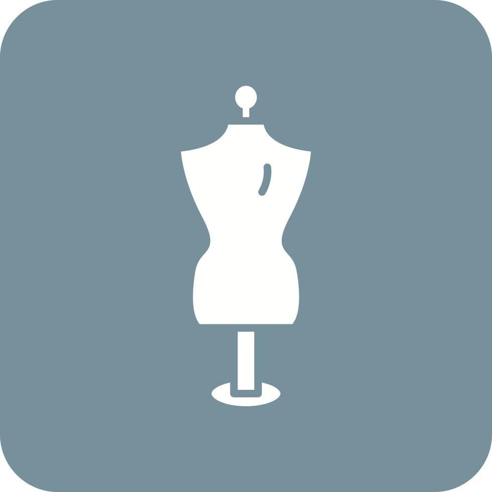 Mannequin Glyph Round Corner Background Icon vector