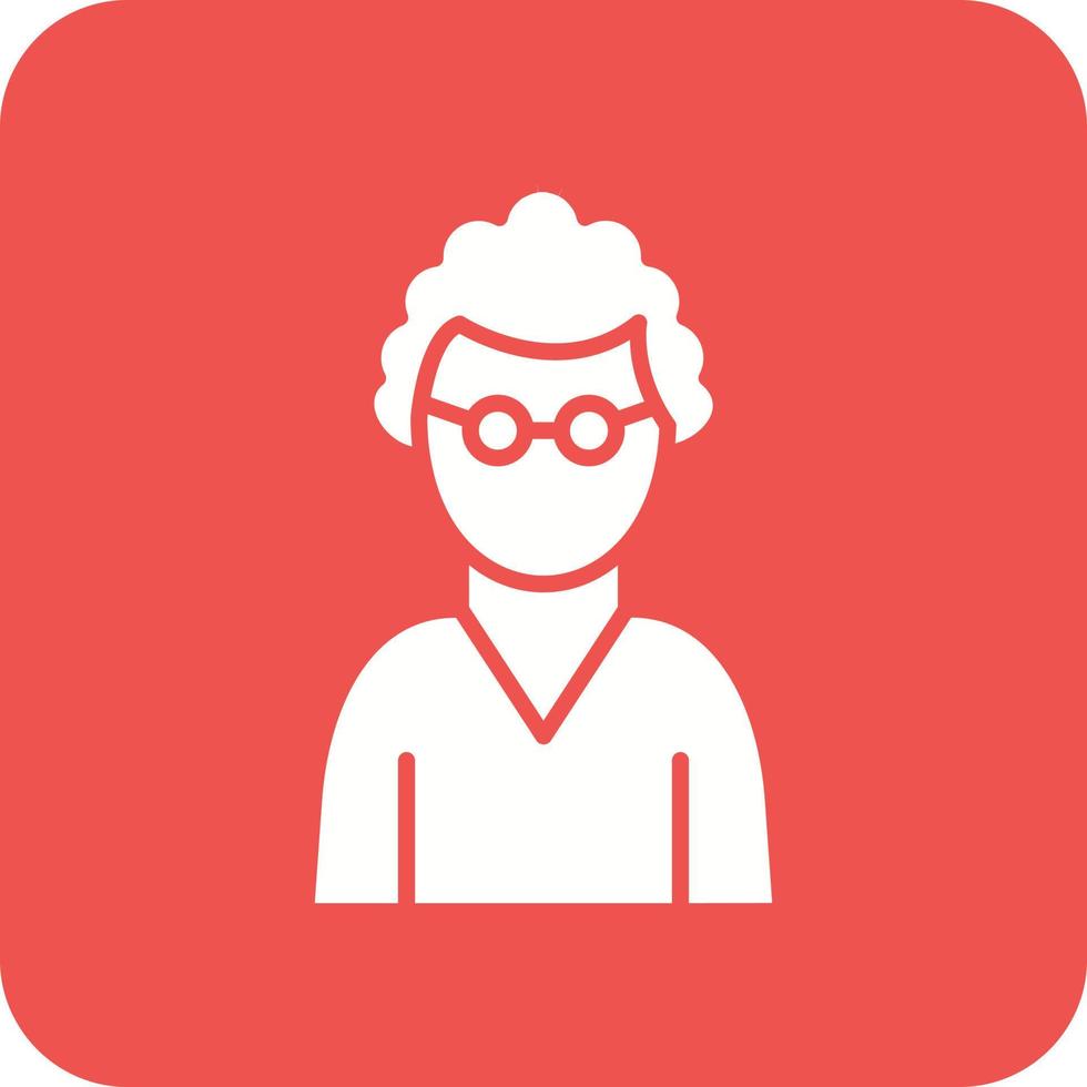 Scientist Glyph Round Corner Background Icon vector