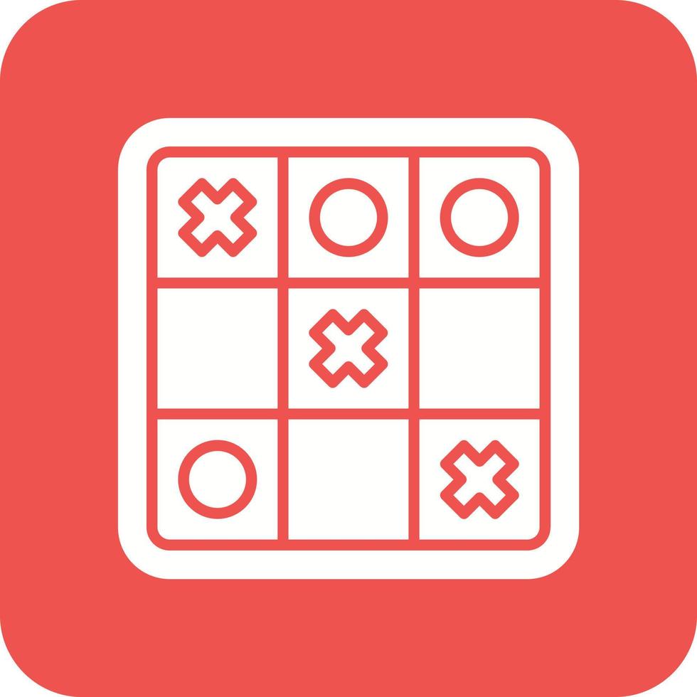 Three in a row Glyph Round Corner Background Icon vector