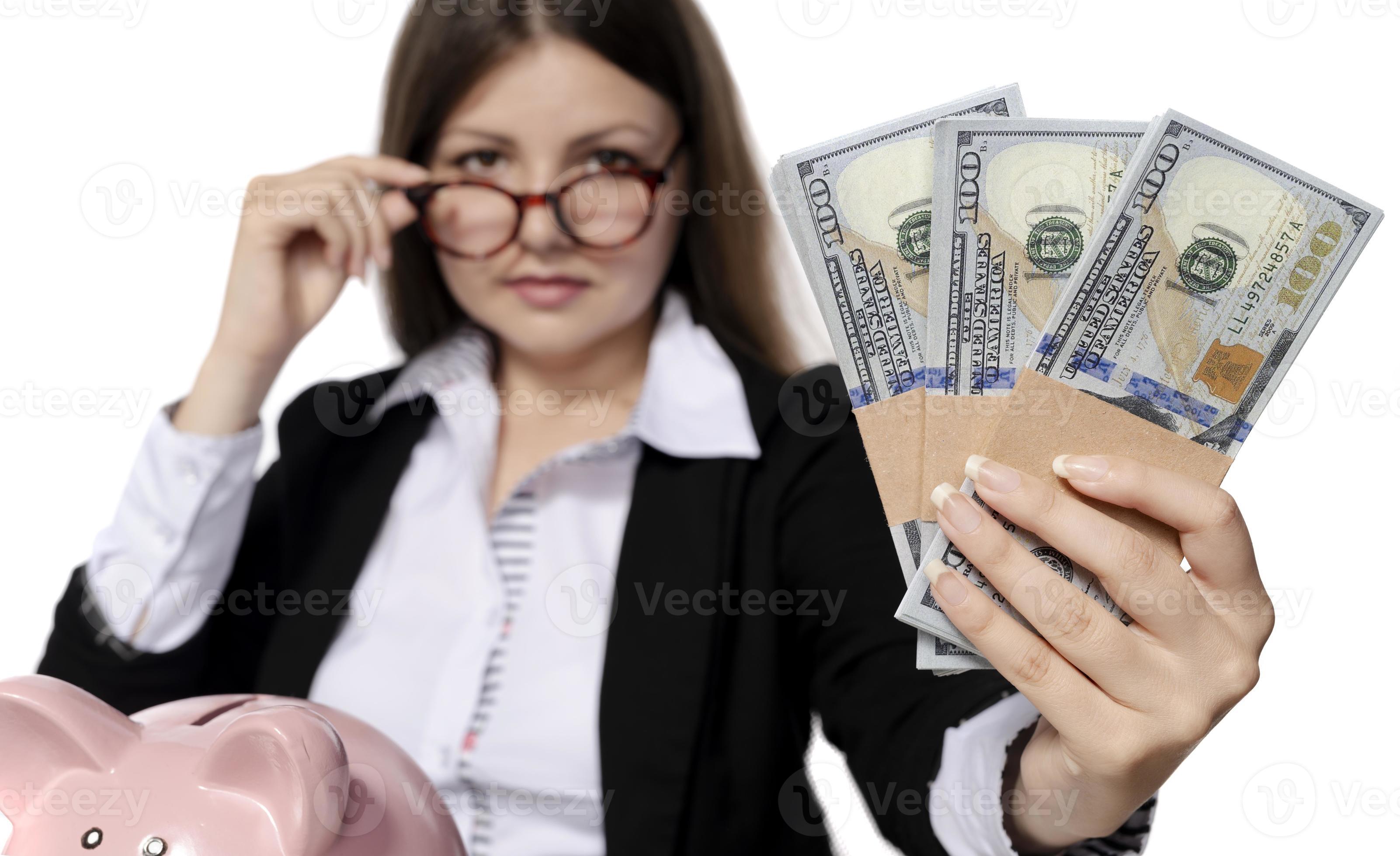 Woman Holding American Dollars In Her Hand Isolated 15980631 Stock us-dollar-pngs-for-free-download