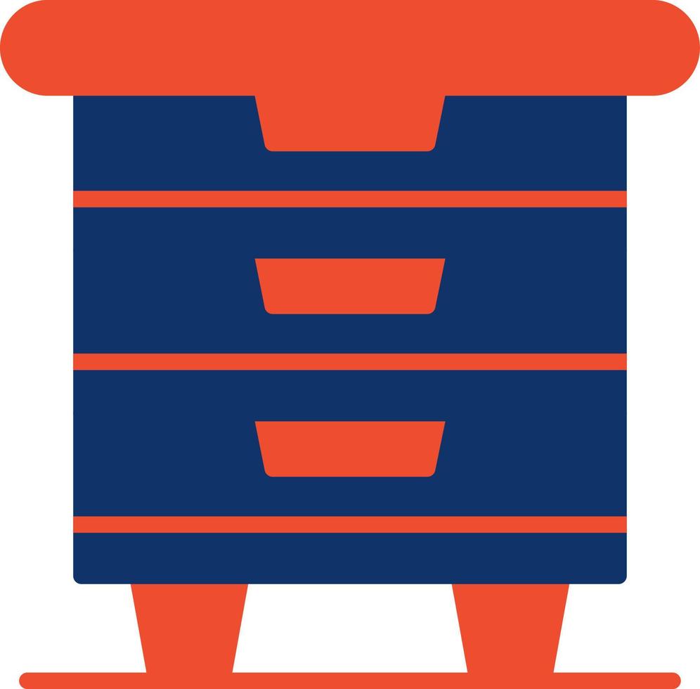 Chest Of Drawers Creative Icon Design vector