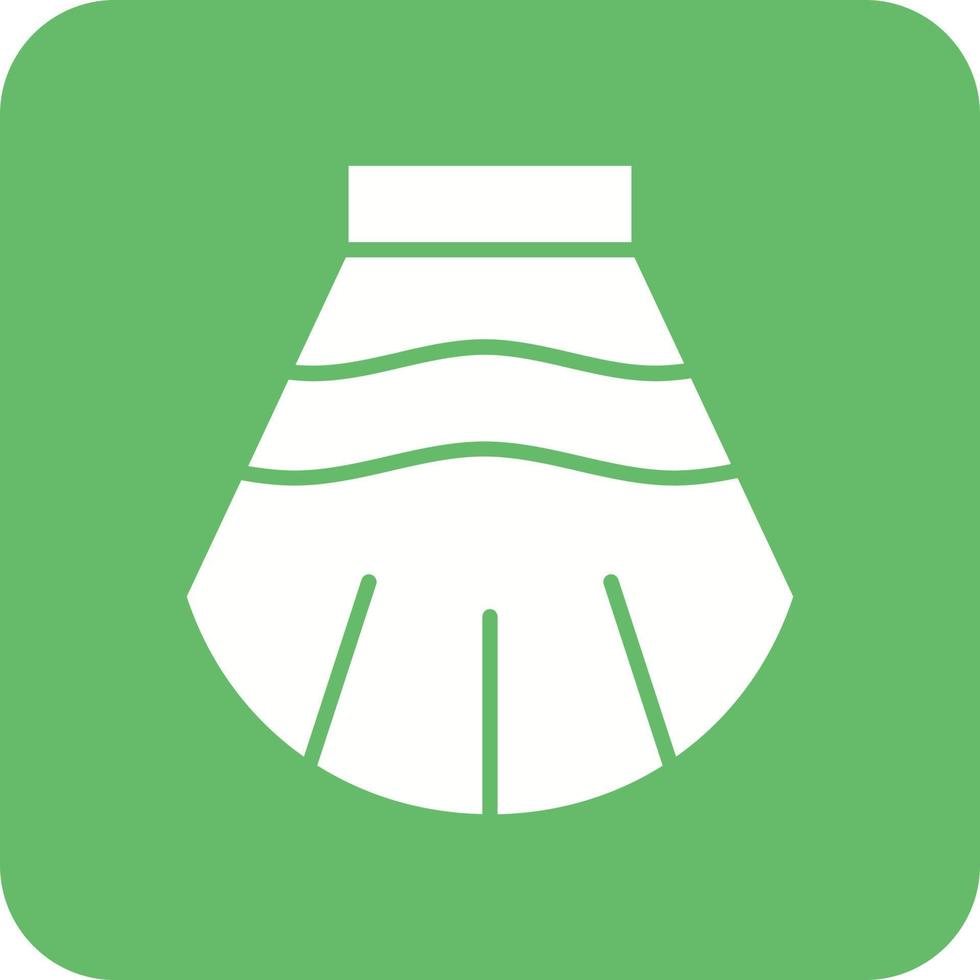 Skirt Glyph Round Corner Background Icon vector