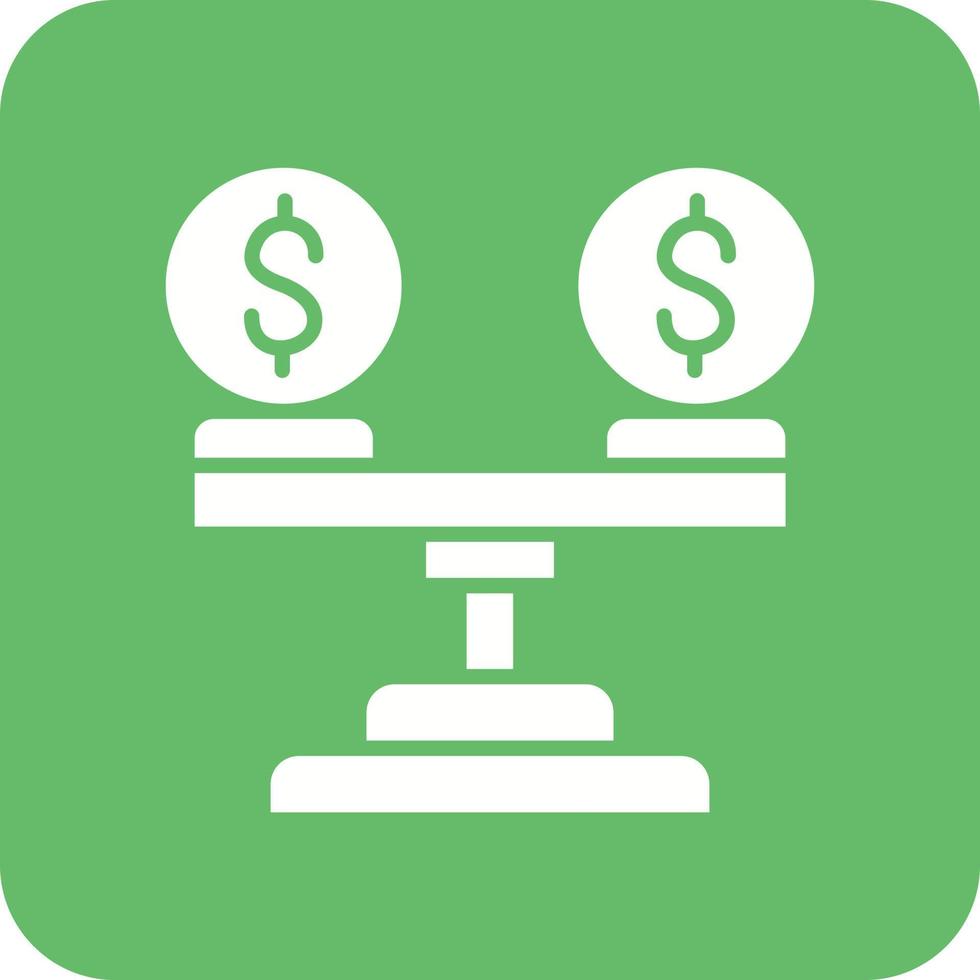 Money Liquidity Glyph Round Corner Background Icon vector
