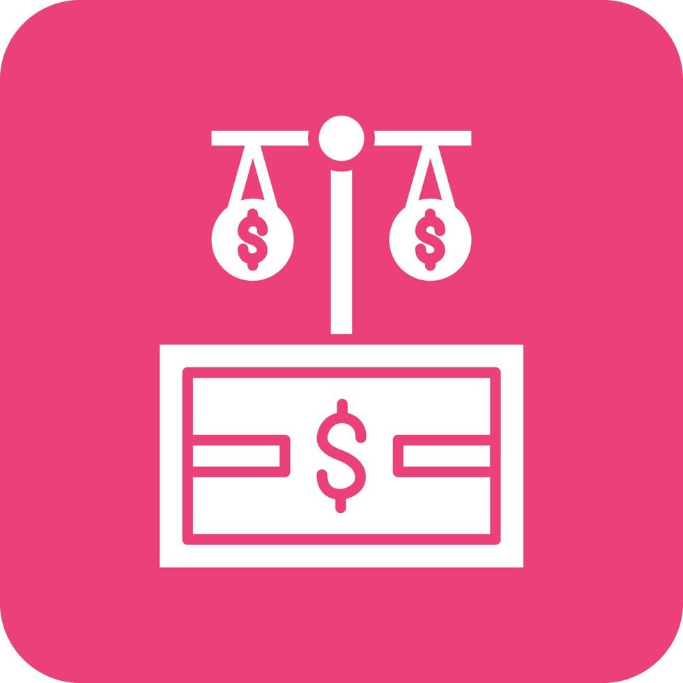 Money Principle Glyph Round Corner Background Icon vector