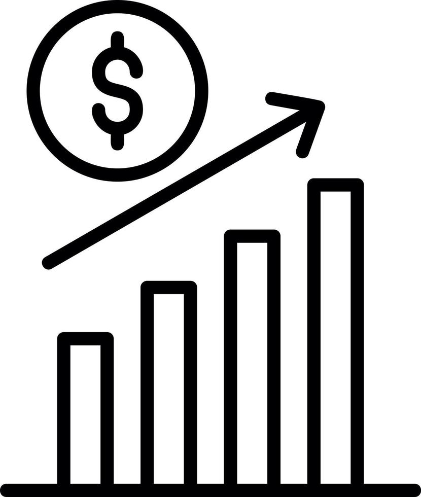 Revenue Increase Vector Icon Design
