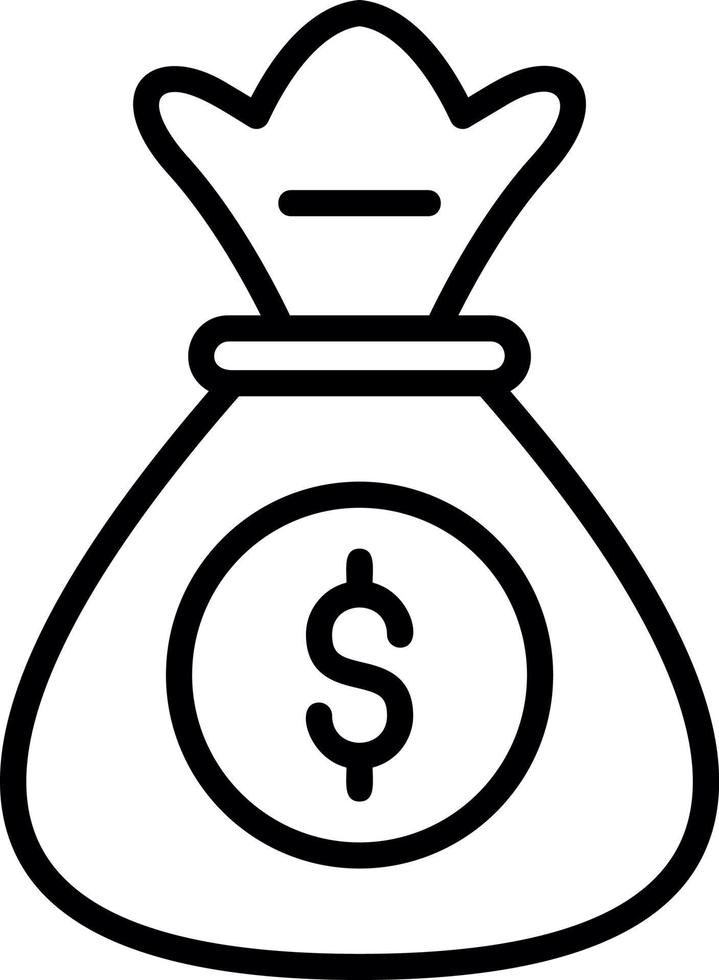 Money Bag Vector Icon Design