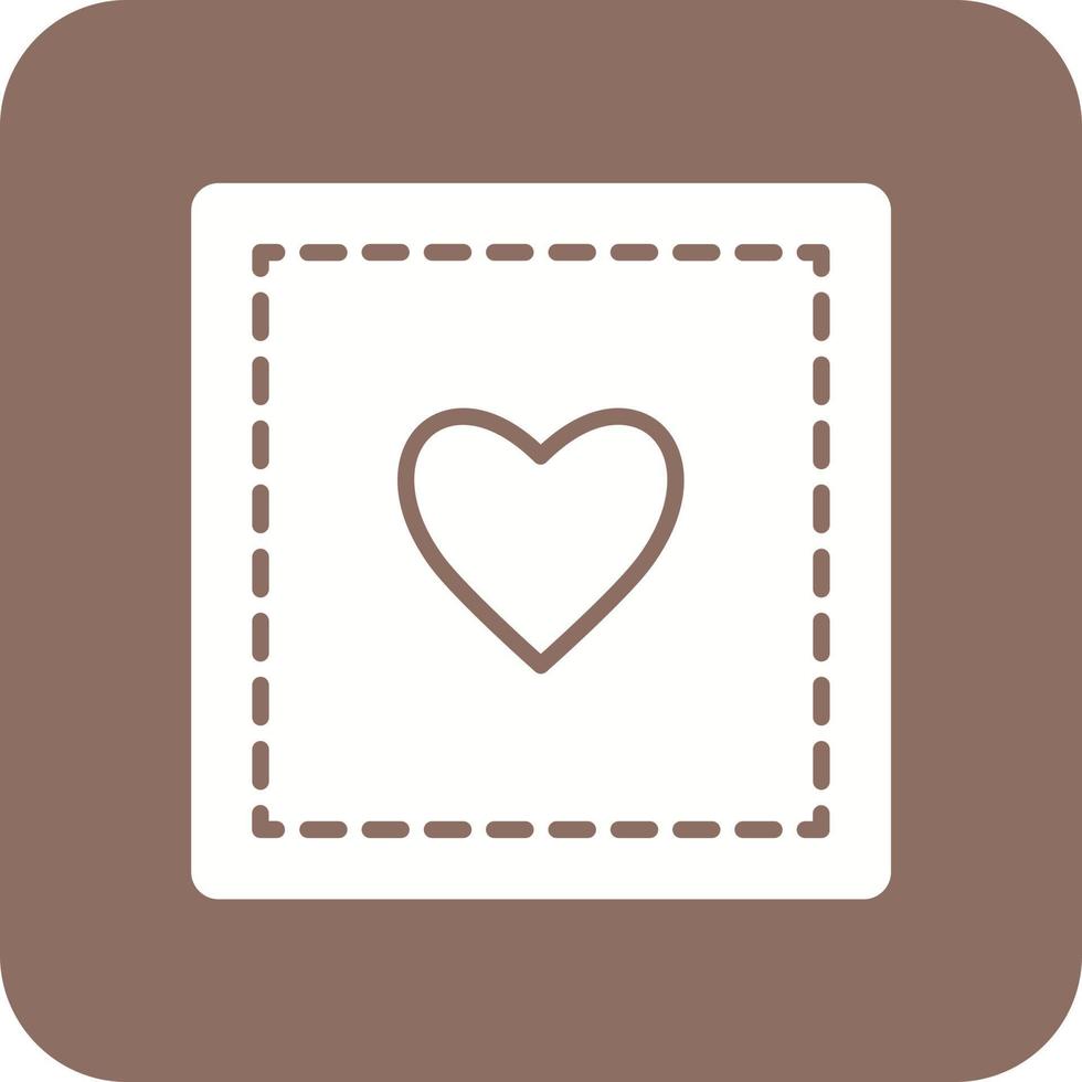 Patch Glyph Round Corner Background Icon vector
