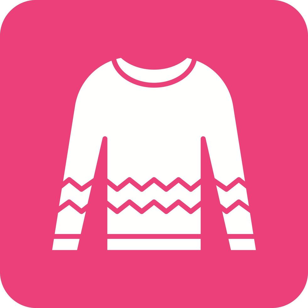 Sweater Glyph Round Corner Background Icon vector