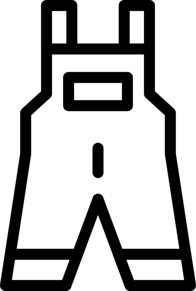 Overall Clothes Vector Icon Design