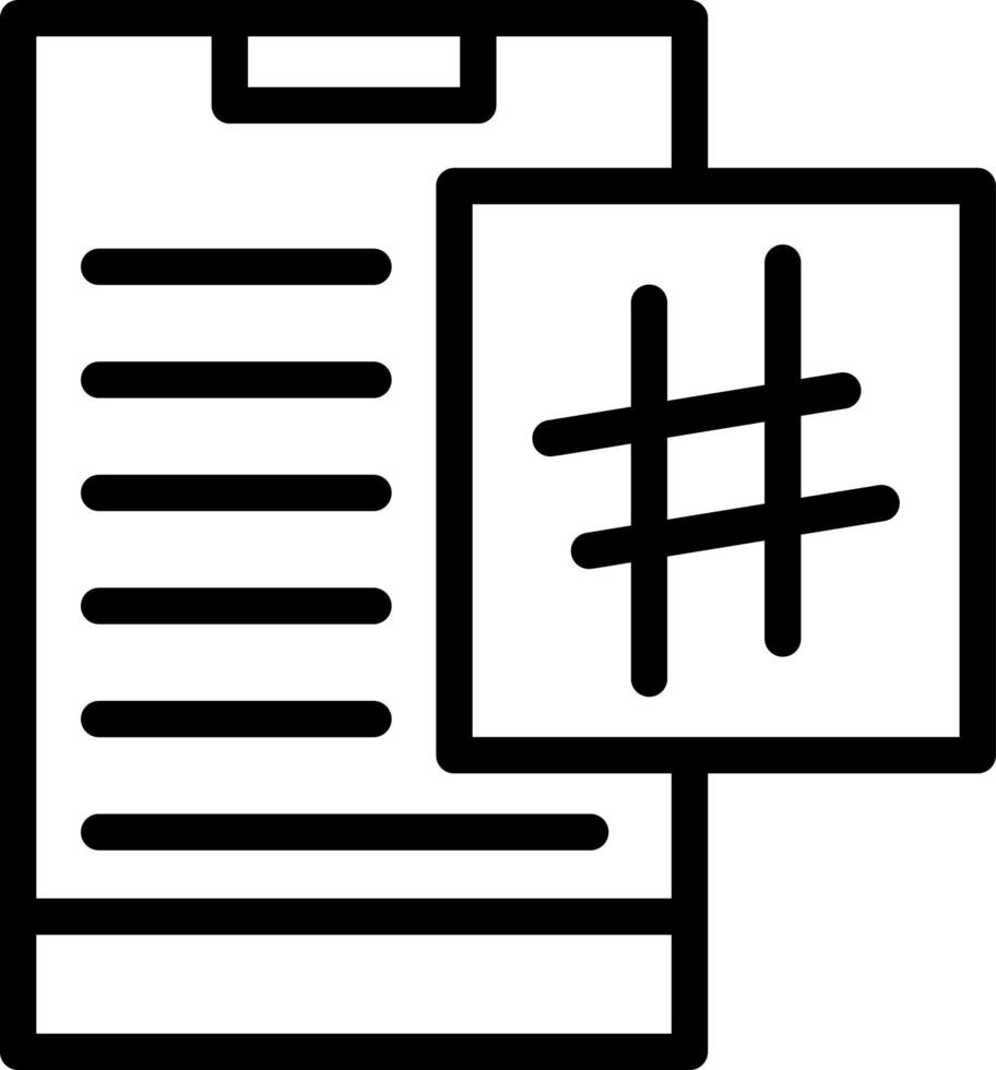 Hashtag Vector Icon Design