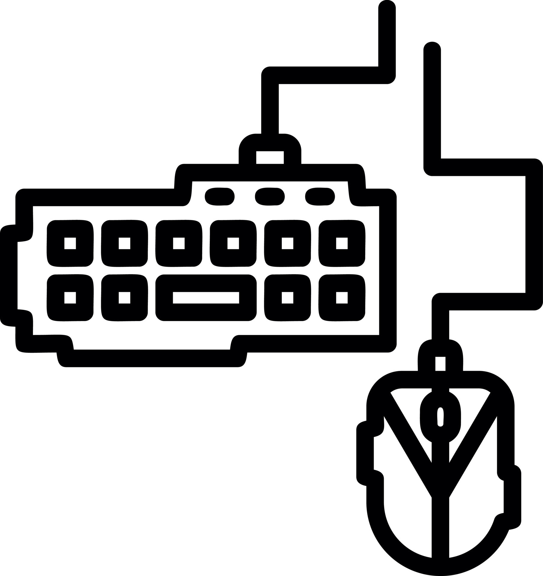 Gaming Keyboard And Mouse Vector Icon Design 15981733 Vector Art at
