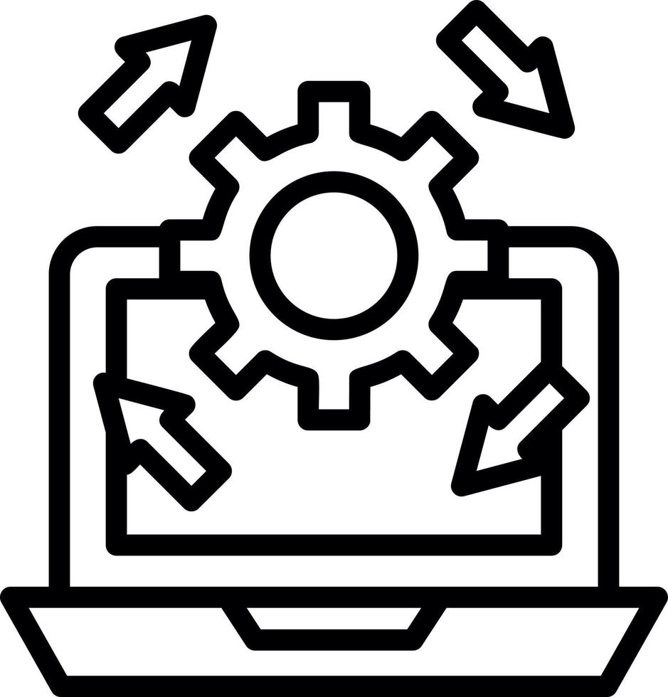 Upgrade Laptop Vector Icon Design