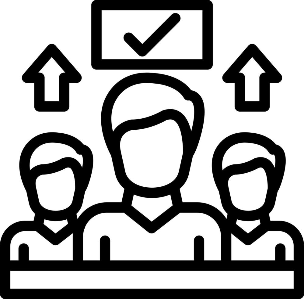 Motivated Team Vector Icon Design