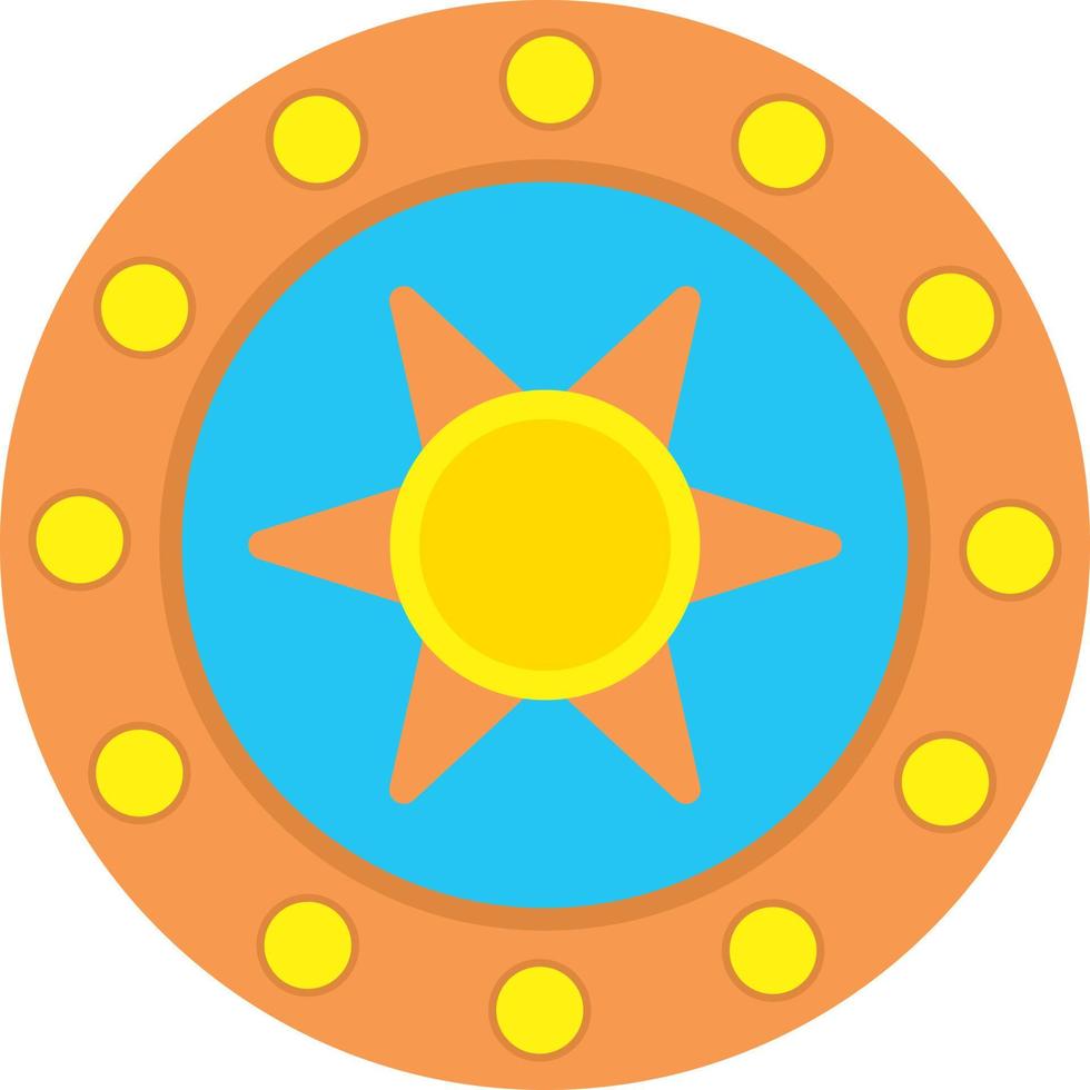 Steel Shield Vector Icon Design