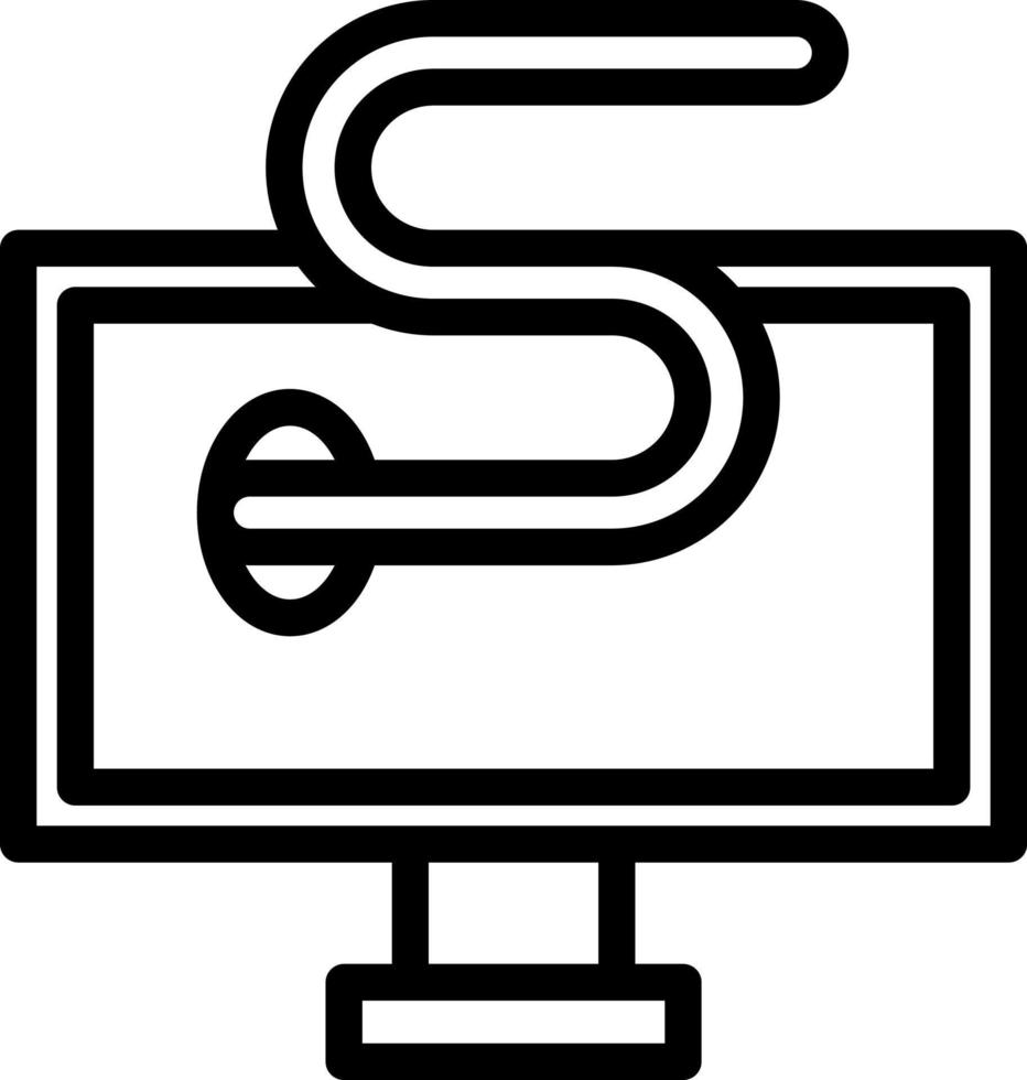 Computer Worm Vector Icon Design