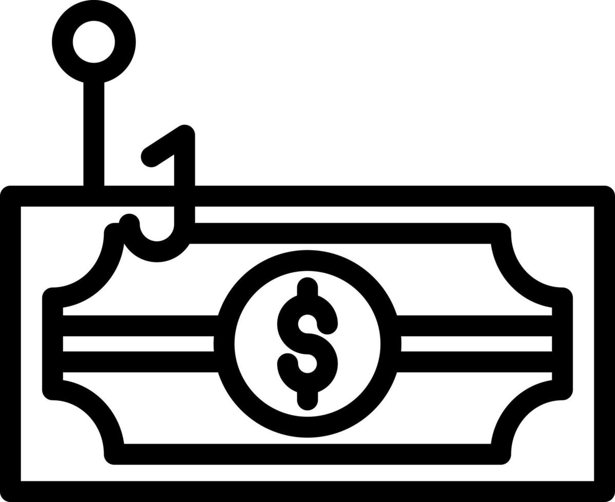 Currency Phishing Vector Icon Design