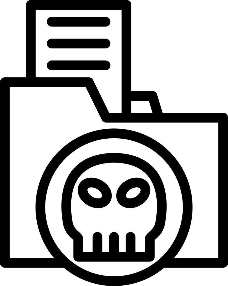 Folder Hacked Vector Icon Design