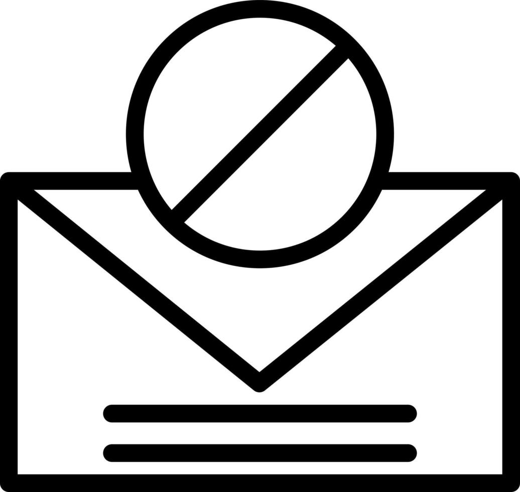 diseño de icono de vector de correo electrónico no deseado