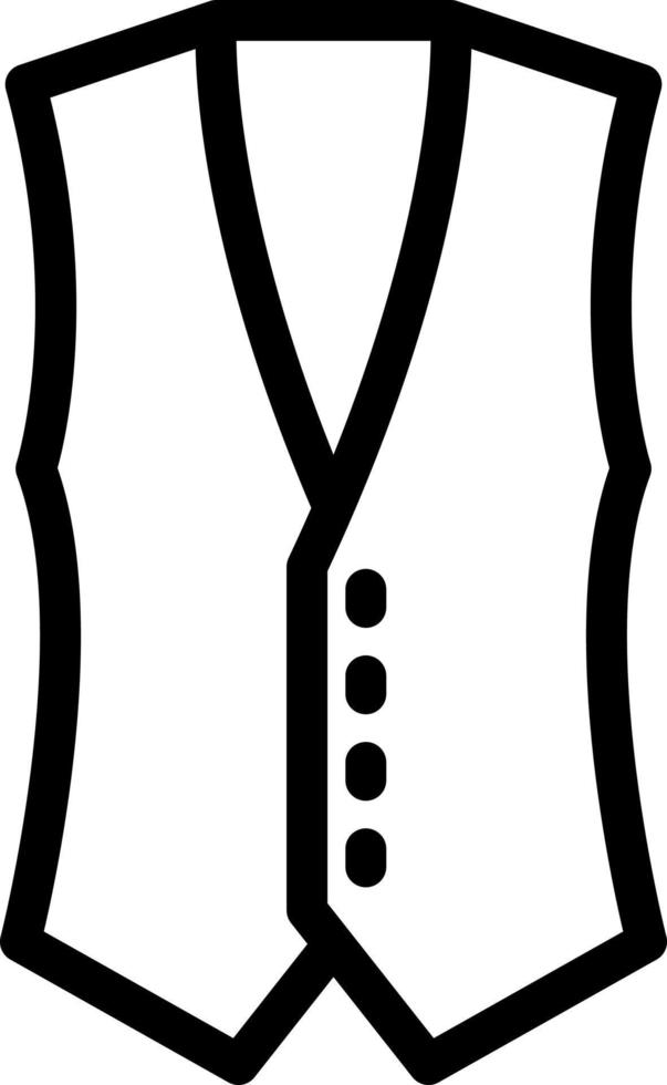 Coat Vest Vector Icon Design