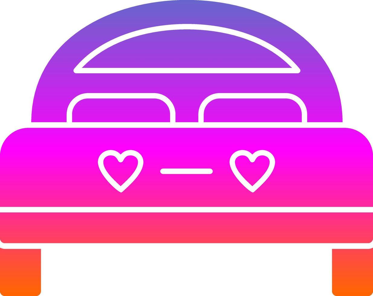 Double Bed Vector Icon Design