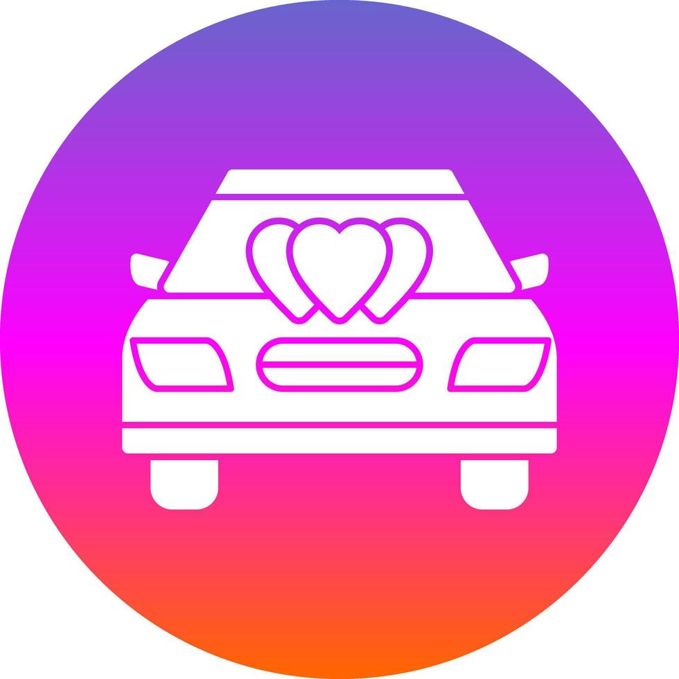 diseño de icono de vector de coche de boda