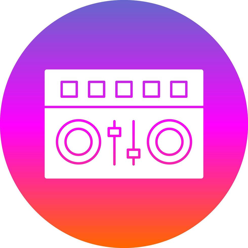 diseño de icono de vector de mezclador de dj