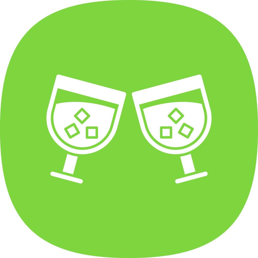 Drink Glasses Vector Icon Design