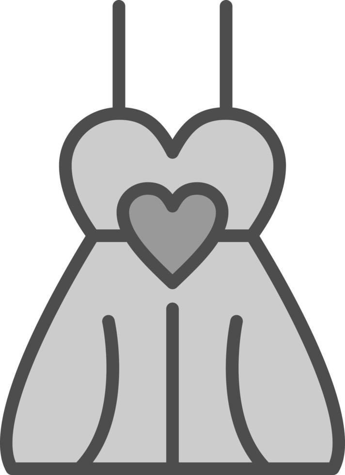 diseño de icono de vector de vestido femenino de boda