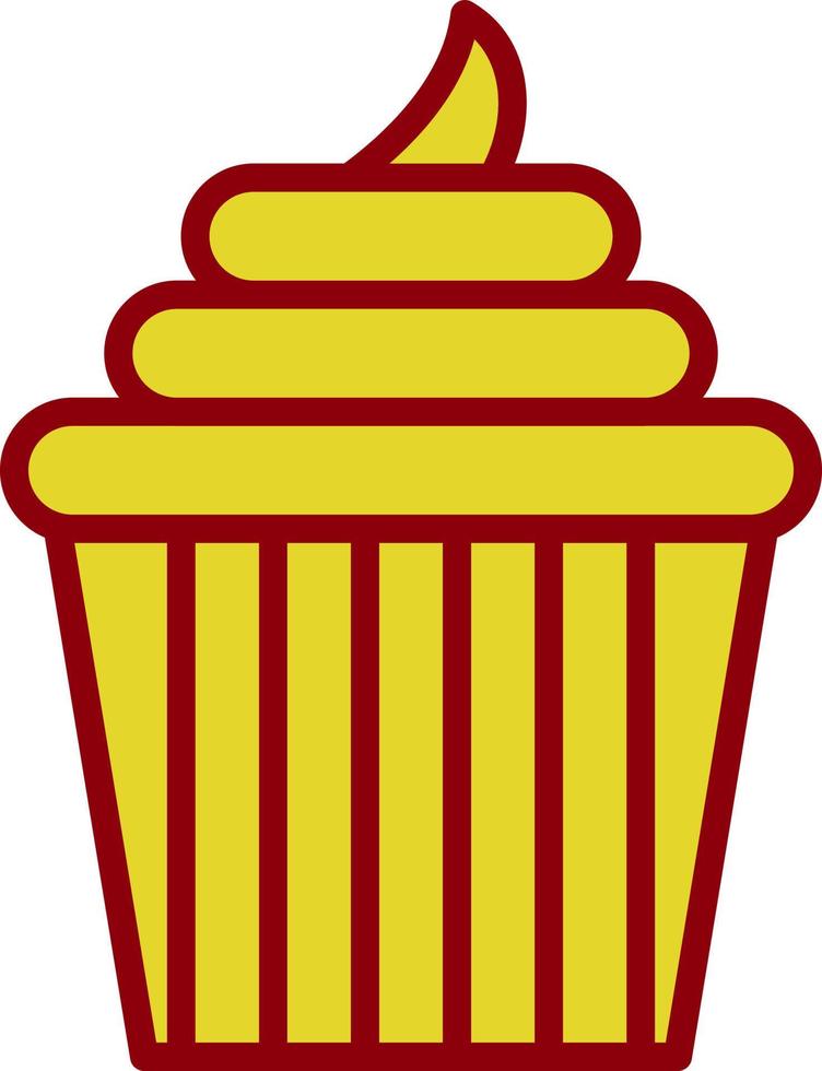 Wedding Cupcake Vector Icon Design