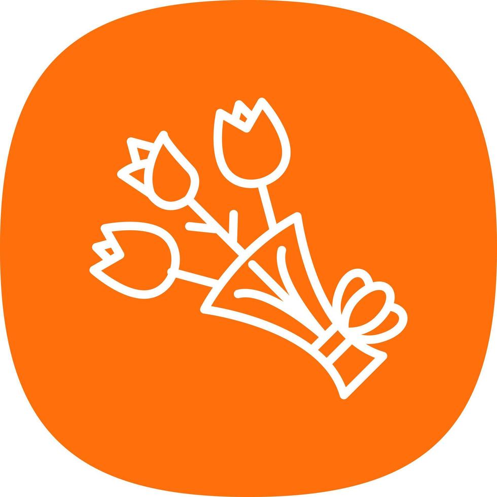 diseño de icono de vector de ramo de flores