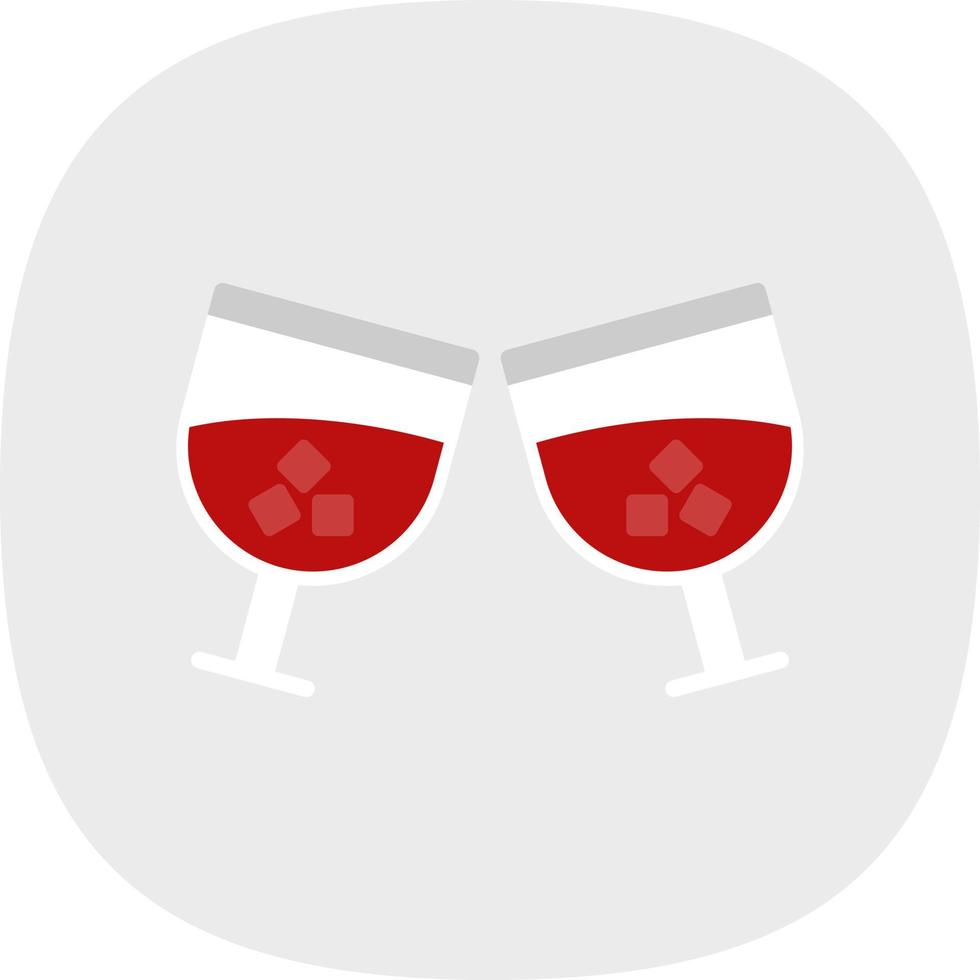 Drink Glasses Vector Icon Design