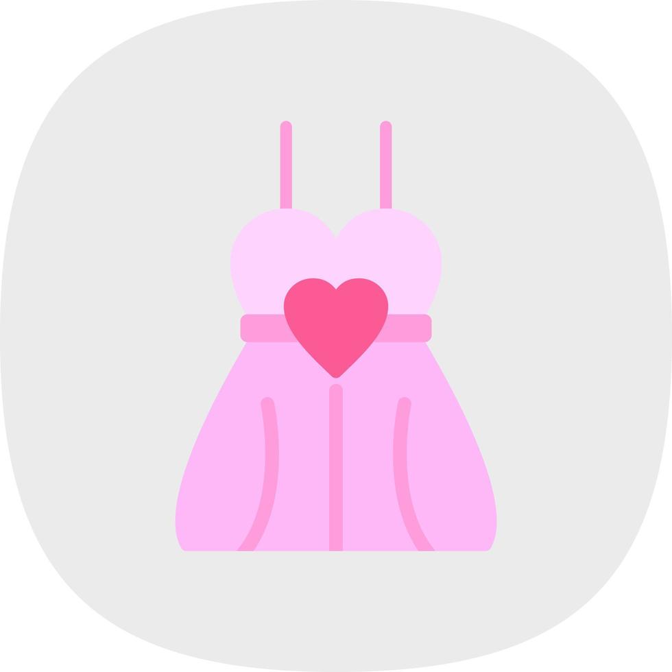 diseño de icono de vector de vestido femenino de boda