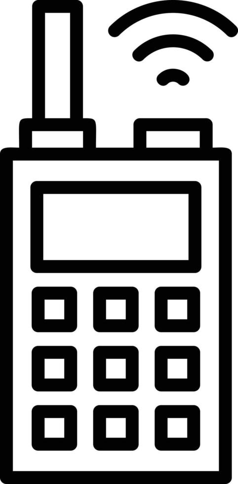 icono de línea de walkie talkie vector