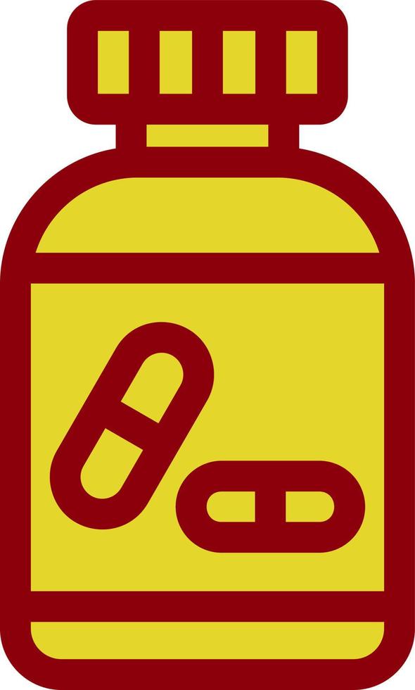 Pills Bottle Vector Icon Design