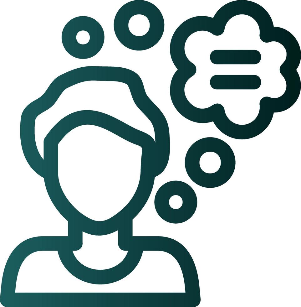 Thinking Vector Icon Design