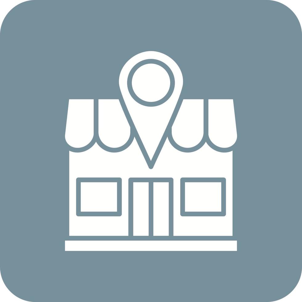 Location Glyph Round Corner Background Icon vector