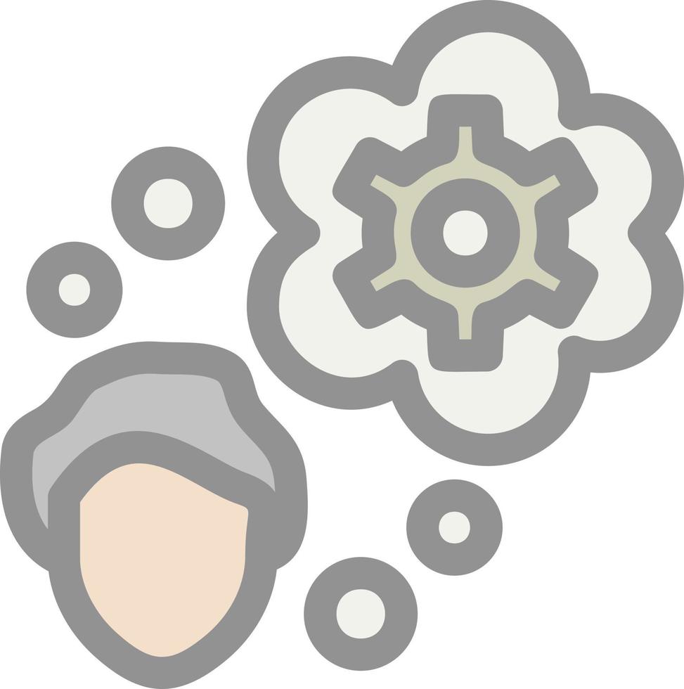 Critical Thinking Vector Icon Design