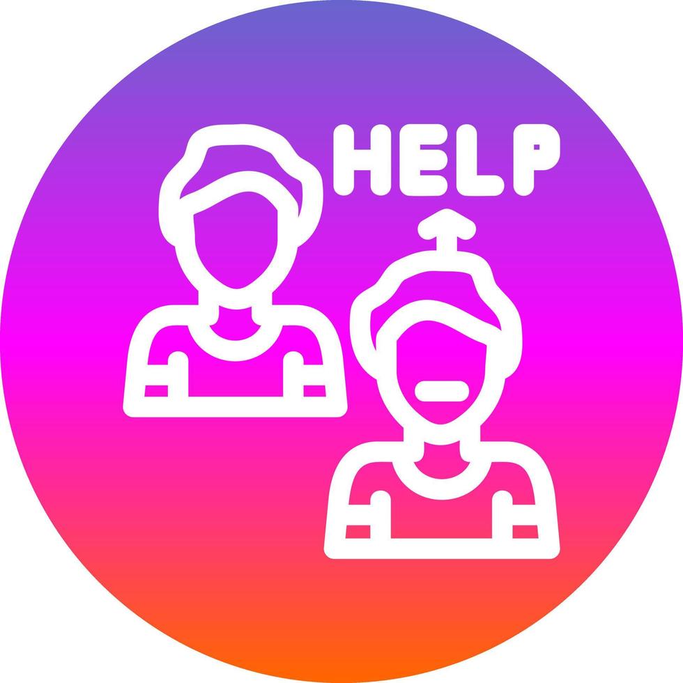 Ask For Help Vector Icon Design