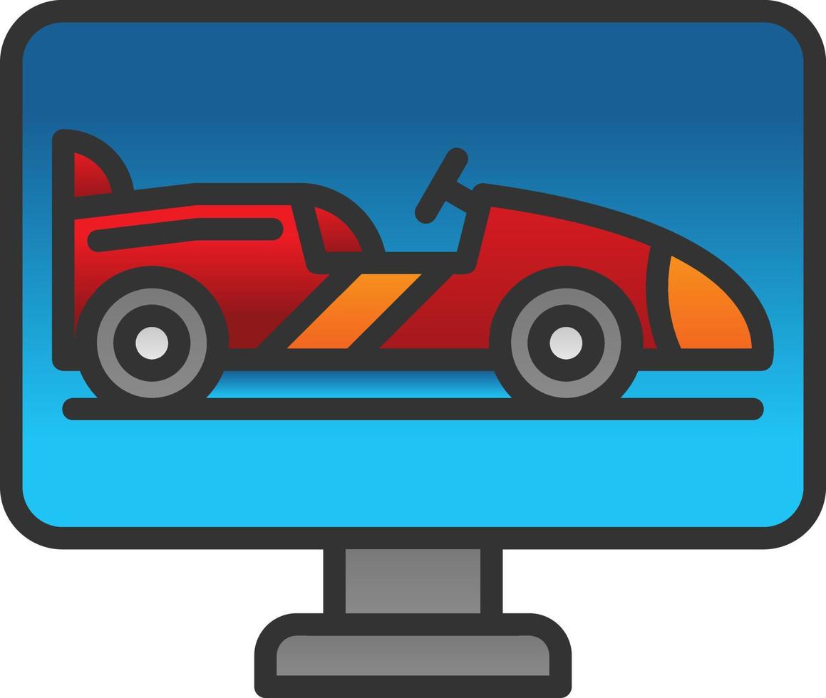 Race Screen Vector Icon Design