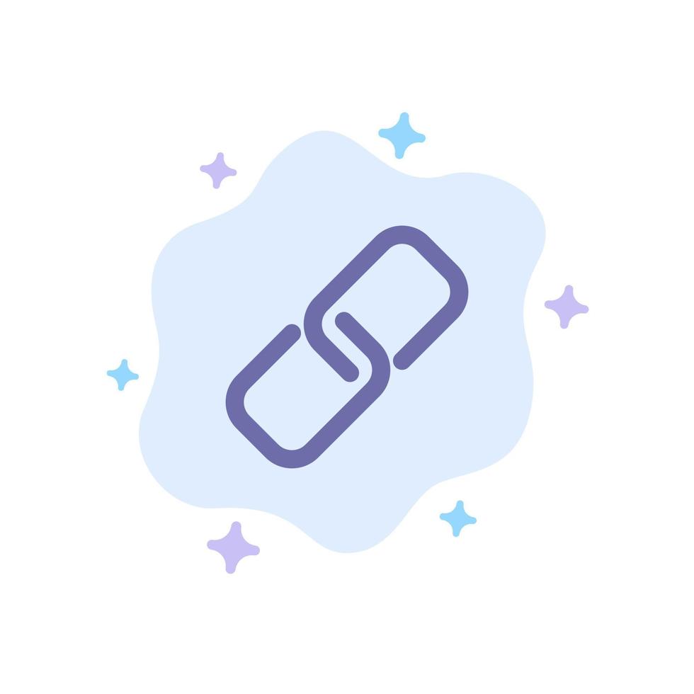 Clip Paper Pin Metal Blue Icon on Abstract Cloud Background vector