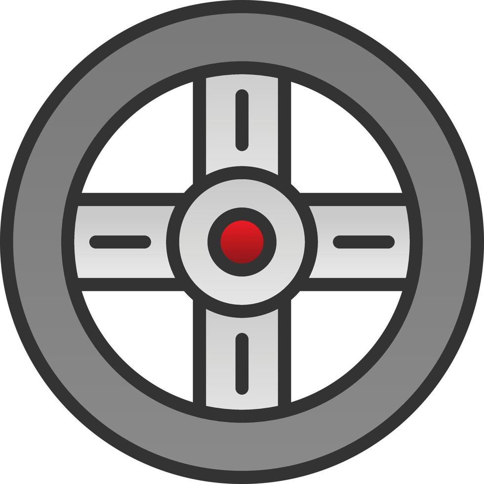 Steering Wheel Vector Icon Design
