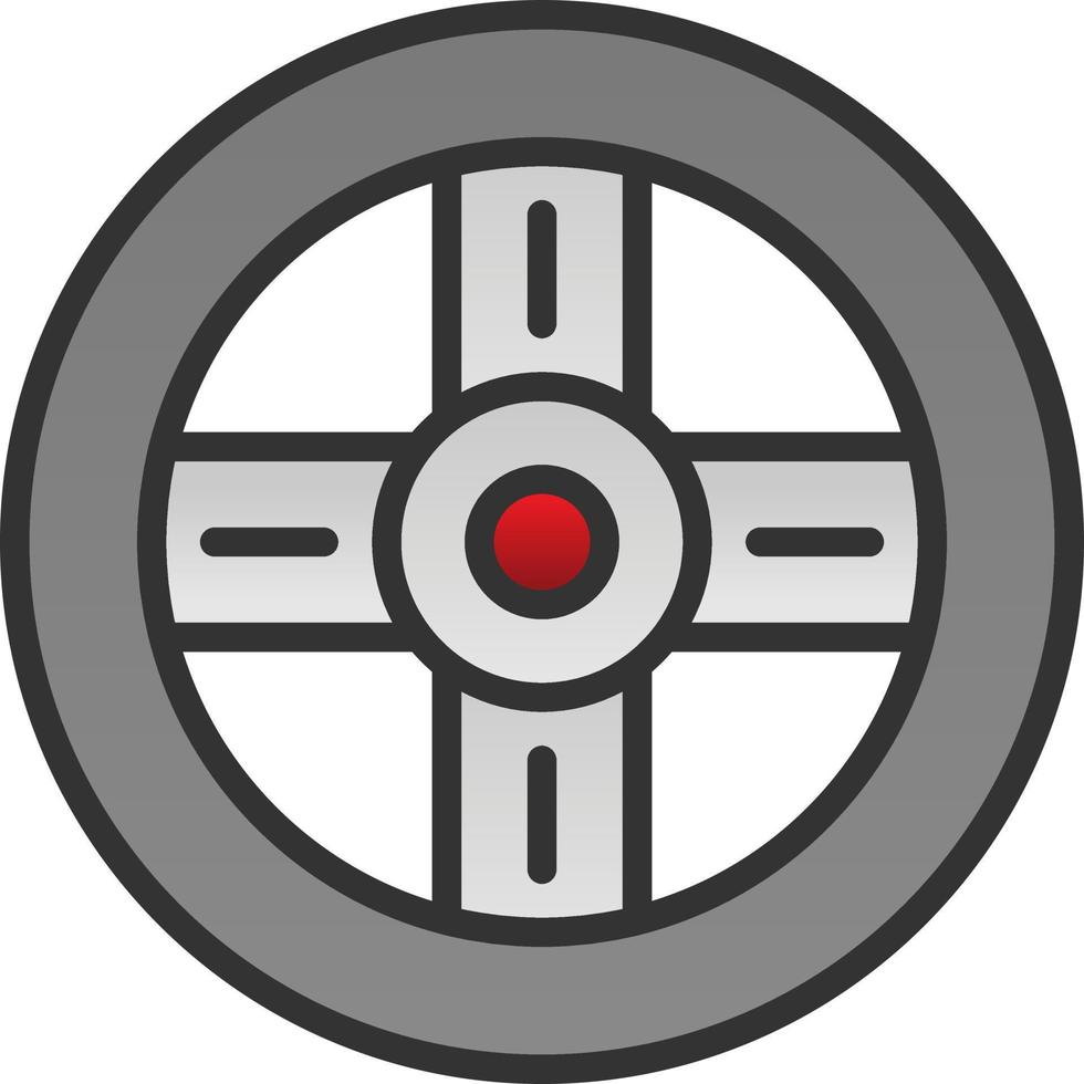 Steering Wheel Vector Icon Design