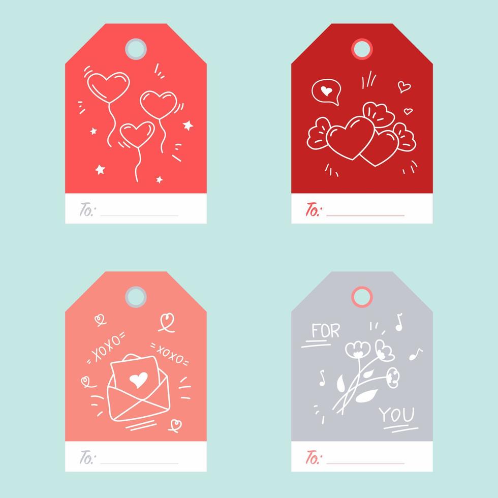 vector set of gift tags