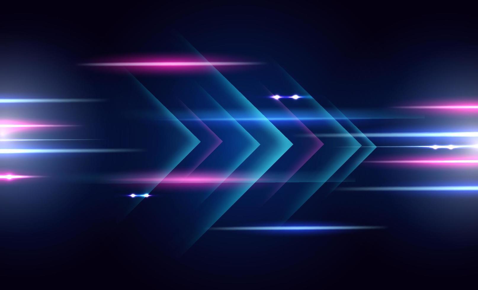 Abstract modern hight speed light arrow line technology effect. Modern abstract high speed motion. Colorful dynamic motion on a darkbackground. Vector illustration