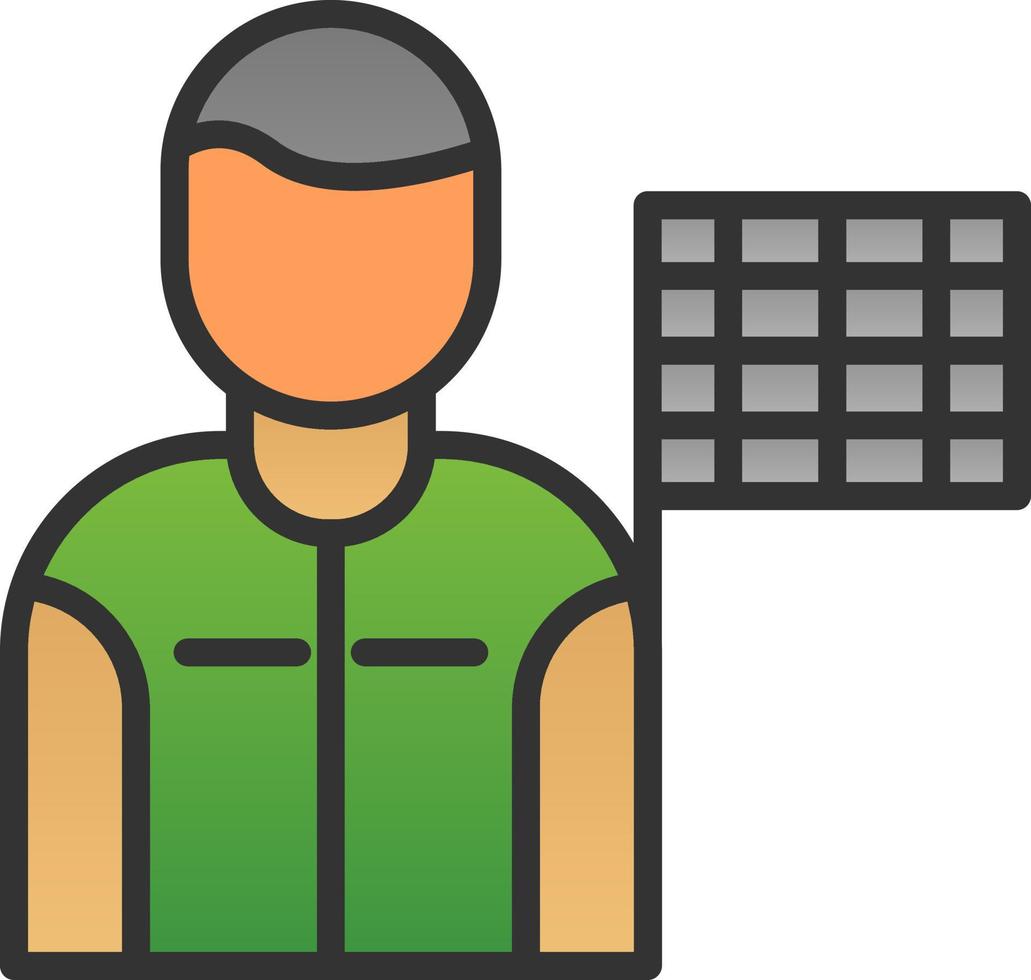 Flagman Vector Icon Design