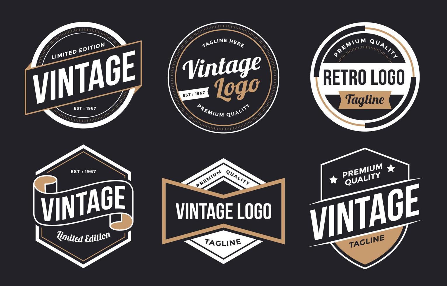 colección de logotipo vintage vector