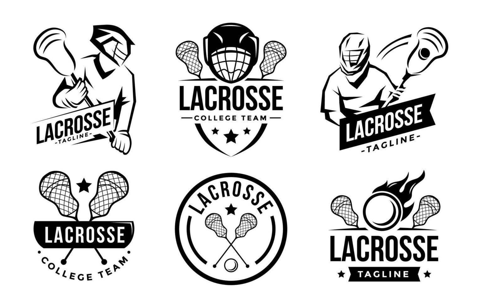plantilla de logotipo de lacrosse vector